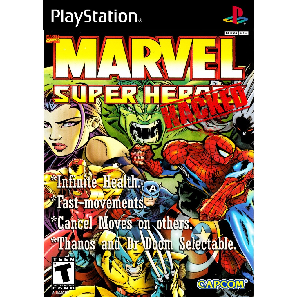 PlayStation1 - Marvel Super Heroe Hacked!! เวอร์ชั่นพิเศษ Thanos and Dr. Doom