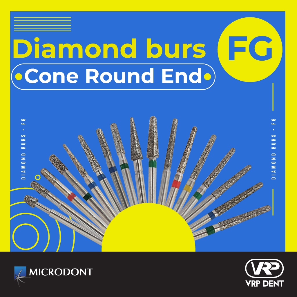 Diamond burs - FG Cone Round End 1 pc. MI-XXXX