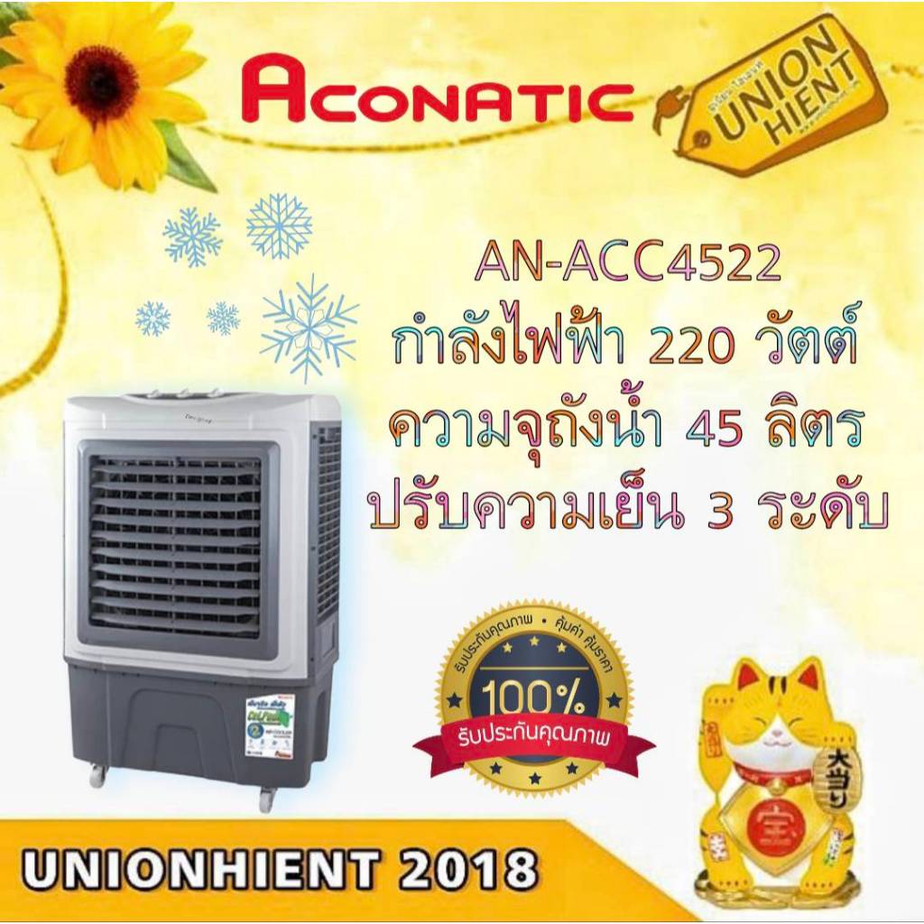 Aconatic AN-ACC4522 พัดลมไอเย็น ความจุน้ำ 45 ลิตร