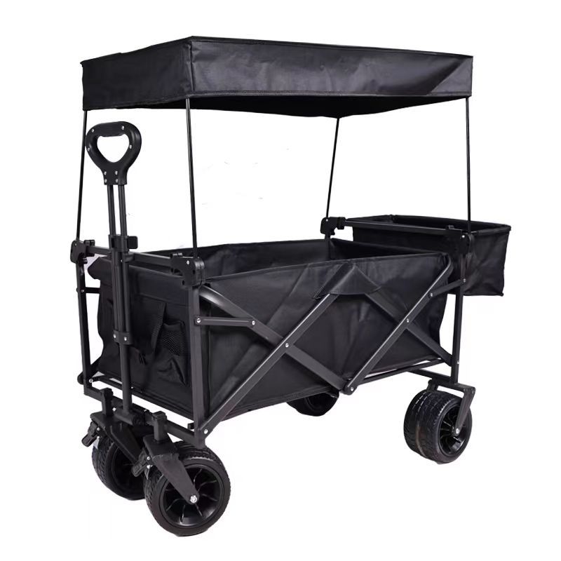 🚀พร้อมส่ง🚀Camping Trolley รถเข็นแคมป์ปิ้ง โต๊ะแคมป์ปิ้งพับได้ แคมป์ปิ้ง ล้อโต 10 นิ้ว ความจุขนาดใหญ่ 300L รับน้ำหนักได้