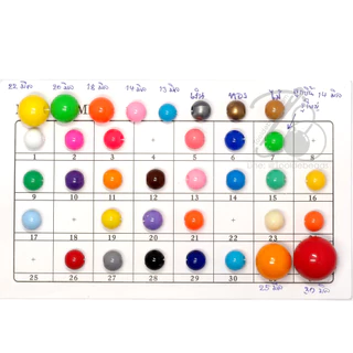 ลูกปัดลูกชิ้น 18-20-22 มม. สีสด (50 ชิ้น) ลูกปัดเม็ดใหญ่ เสริมทักษะเด็ก