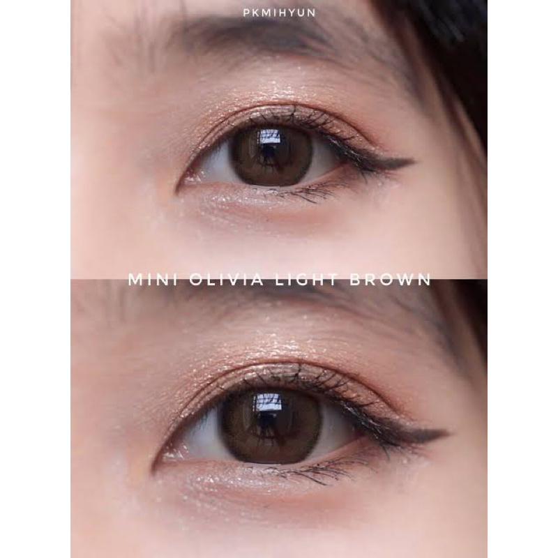 คอนแทคเลนส์ Kitty kawaii Mini Olivia Light Brown ✨สายตาปกติ