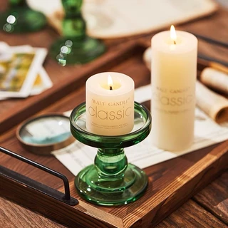 OurHome [พร้อมส่ง] เทียนเสาขาว Nordic Ins ที่ยังไม่ได้ส่ง Nordic Ins white column unsented candle พร็อพถ่ายรูป ของตกแต่