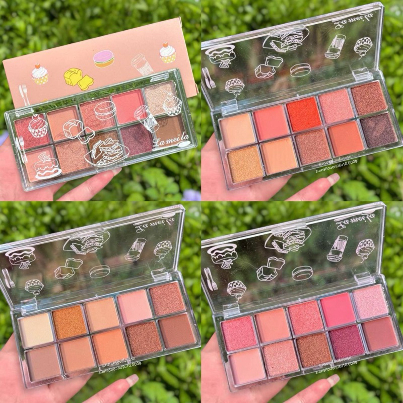ส่งฟรี/ส่งไว พาเลตต์​อายแชโดว์​ Lameila Eyeshadow​ 10 สี เนื้อแมม เนื้อชิม​เมอร์ กันน้ำ​ สีสวย ติดทนนาน