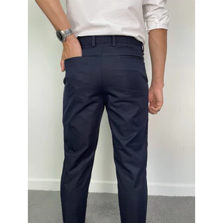 กางเกงขาเต่อผ้าชิโน่ Chino เนื้อผ้า Cotton Premium ผ้ายืดเบาสบาย ความยาว 35“ ทรงกระบอกเล็ก