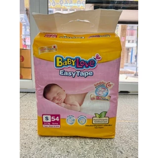ผ้าอ้อมเด็กเบบี้เลิฟ อีซี่ แบบเทปกาวขนาด ไซน์ S 54ชิ้น และ Newborn56ขิ้น