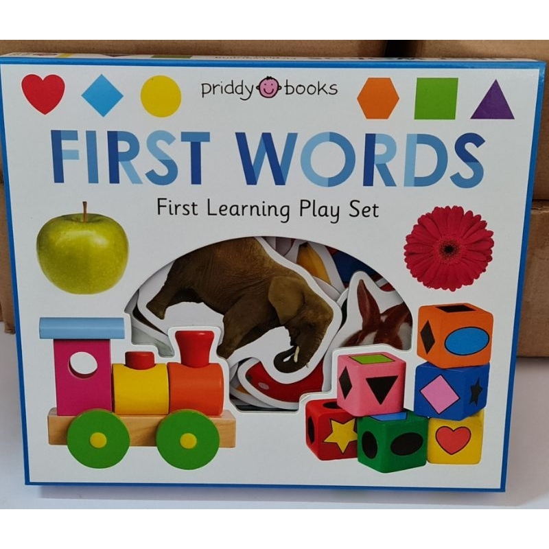 First Learning Play Sets First Words board book puzzle กระดาษแข็งหนาทุกหน้า เหมาะสำหรับ 1+