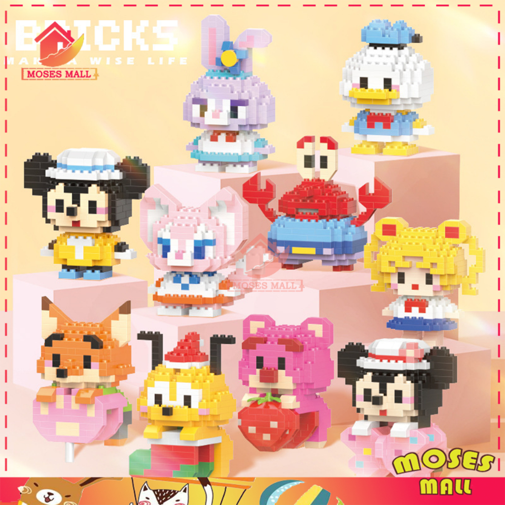 （จัดส่งในกทม）ของเล่นบล็อกตัวต่อ บล็อคตัวต่อ รูปการ์ตูนสัตว์น่ารัก 3D ของเล่นเด็ก ของขวัญสำหรับเด็ก