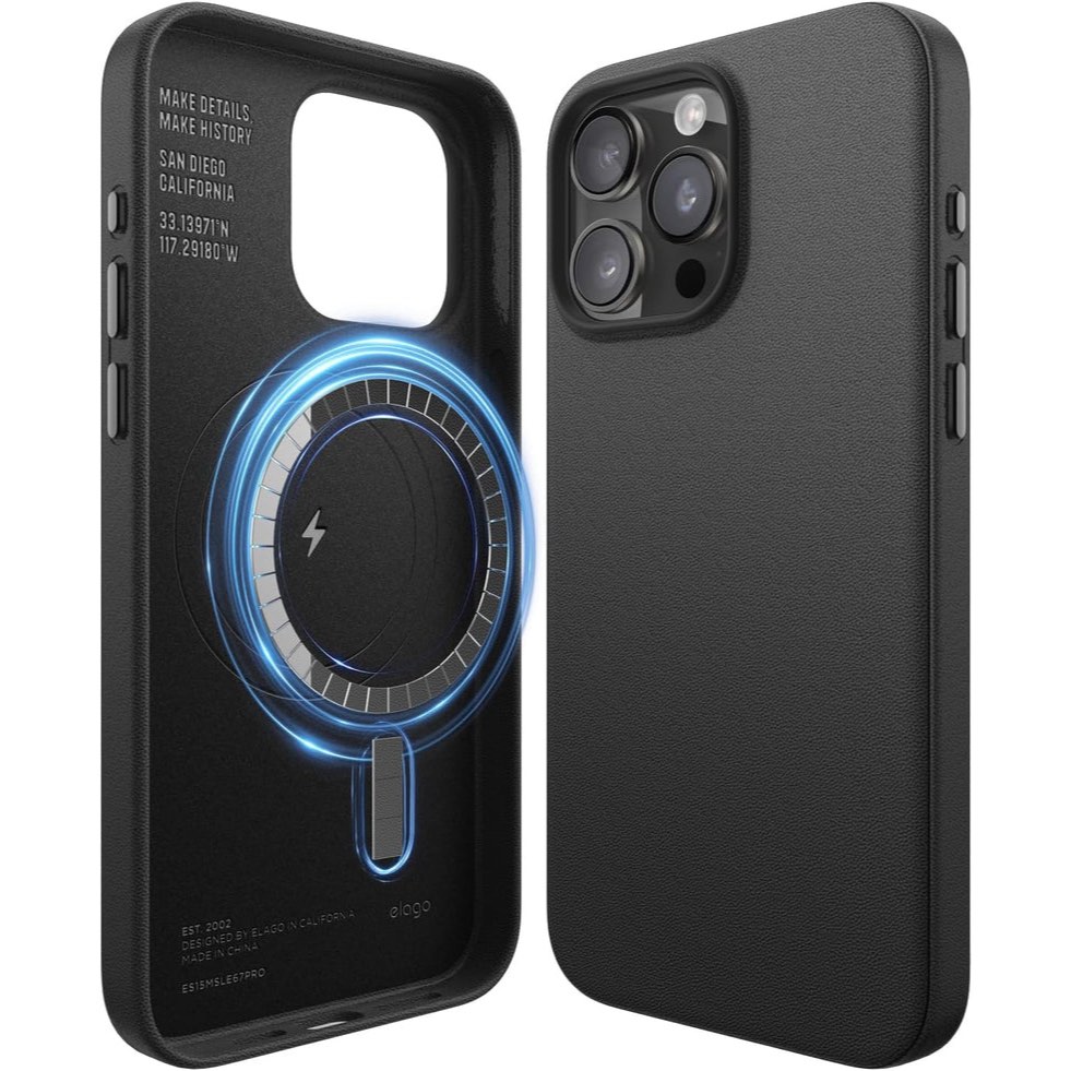 elago MagSafe Leather Case for iPhone 15 Pro, 15 Pro Max เคสหนัง PU คุณภาพสูง สินค้าพร้อมจำหน่าย