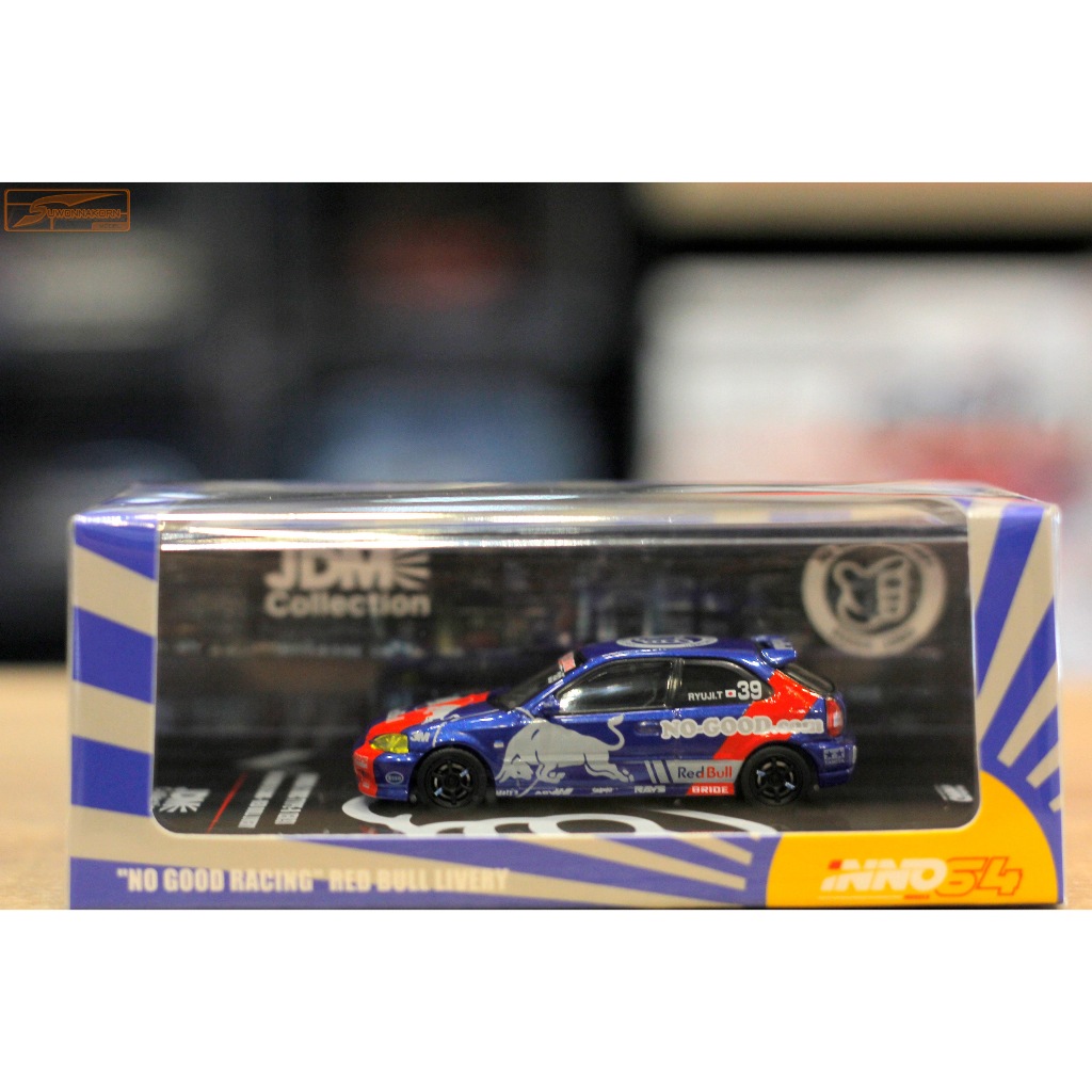 INNO64 1/64 Honda Civic TYPE-R (EK9) "No good Racing"Red Bull