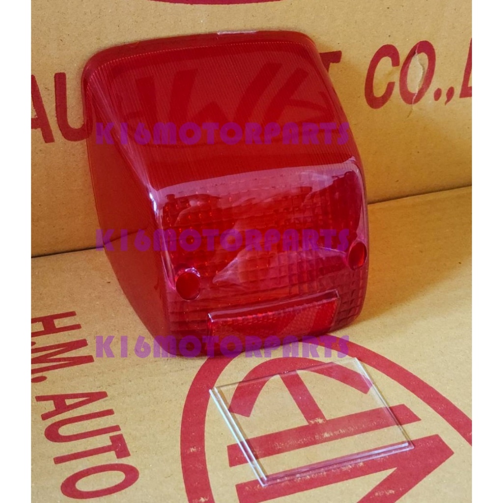ฝา ครอบ ไฟท้าย NOVA-S แผ่นใส-แดง # 4016-026-ZR # HMA BRAND