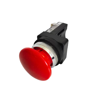 BM-30 Push button switch,Mushroom switch สวิตช์ปุ่มกดดอกเห็ด ขนาด 30มิล แบบกดติดปล่อยดับ 1NO 1NC แดง เขียว พร้อมส่ง