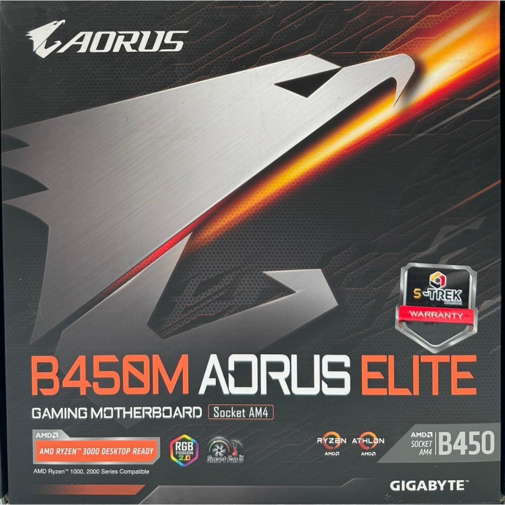 MAINBOARD (เมนบอร์ด) AM4 GIGABYTE B450M AORUS ELITE มือสอง ประกันไทย