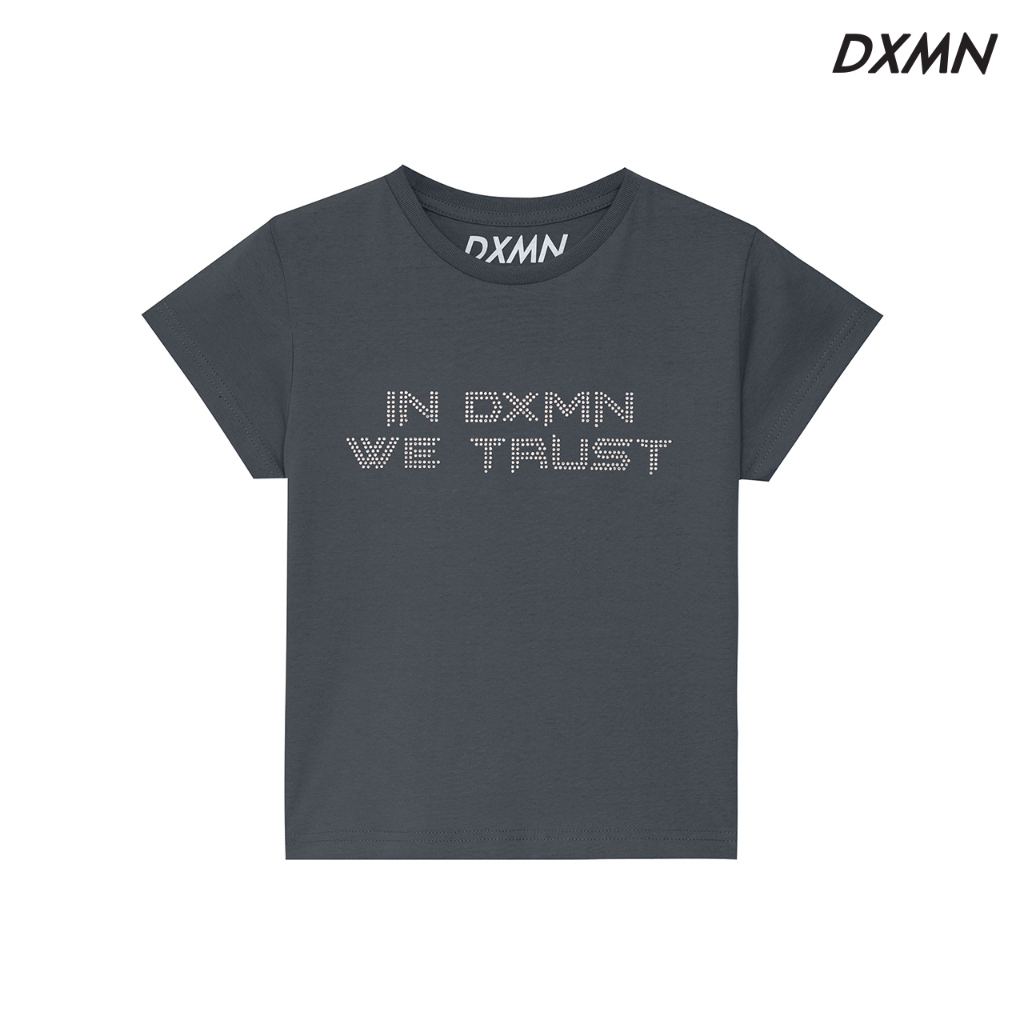 DXMN Clothing "IN DXMN WE TRUST" Babytee (Dark gray)