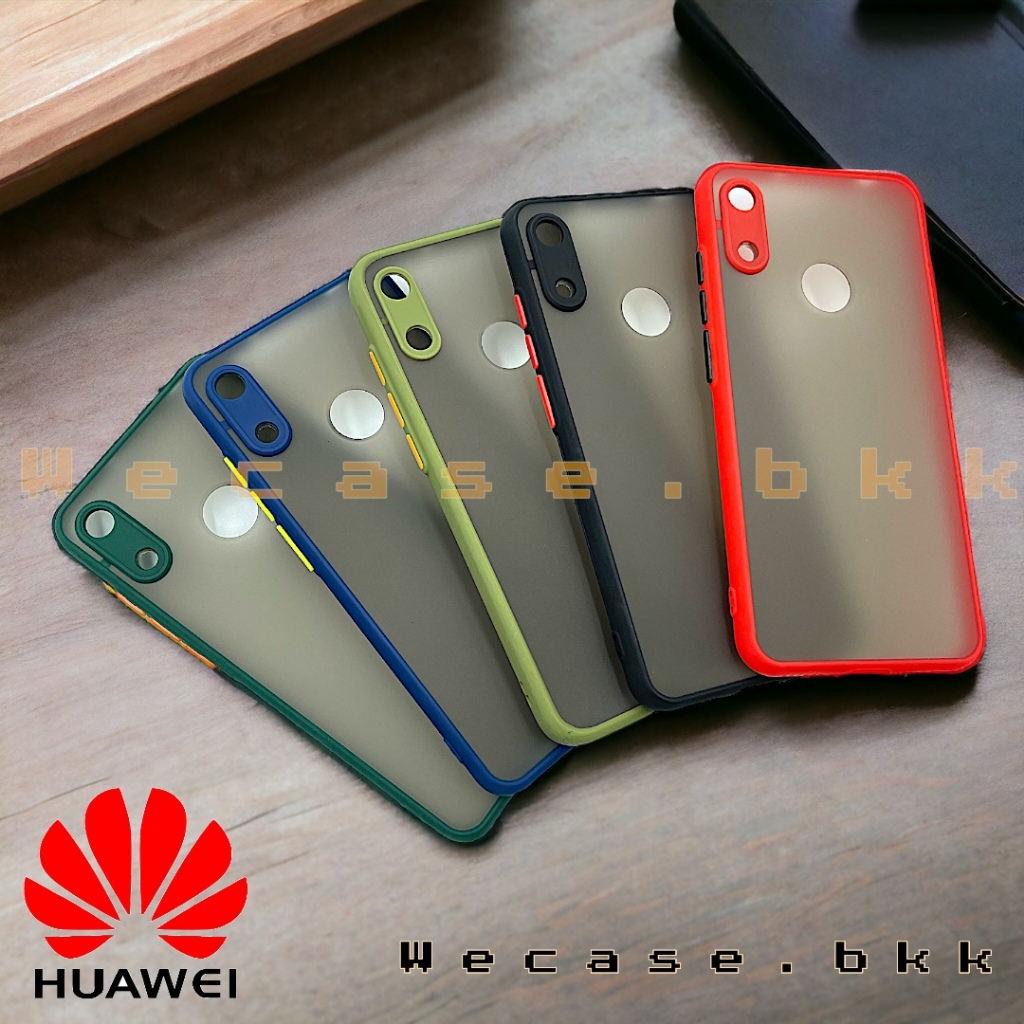 Huawei Case หัวเว่ย ขอบสีหลังด้าน Y6s Y7pro Y9 Y9s Nova3i nova5T Y70 P40