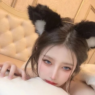 HBC17 คาดผมหูแมว หูนางจิ้งจอง Cosplay สีแดง เทศกาล X'Mas🍓ยั่วๆบดๆ ขนฟูขนหนาใส่แล้วเซ็กซี่ พร้อมส่งในไทย เก็บโค้ดส่งฟรี