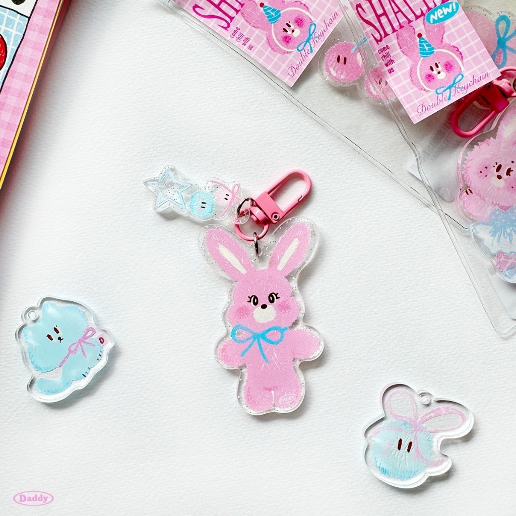 DADDY | Shally Keychain Set พวงกุญแจ Acrylic สุดน่ารัก - รูปที่ 2