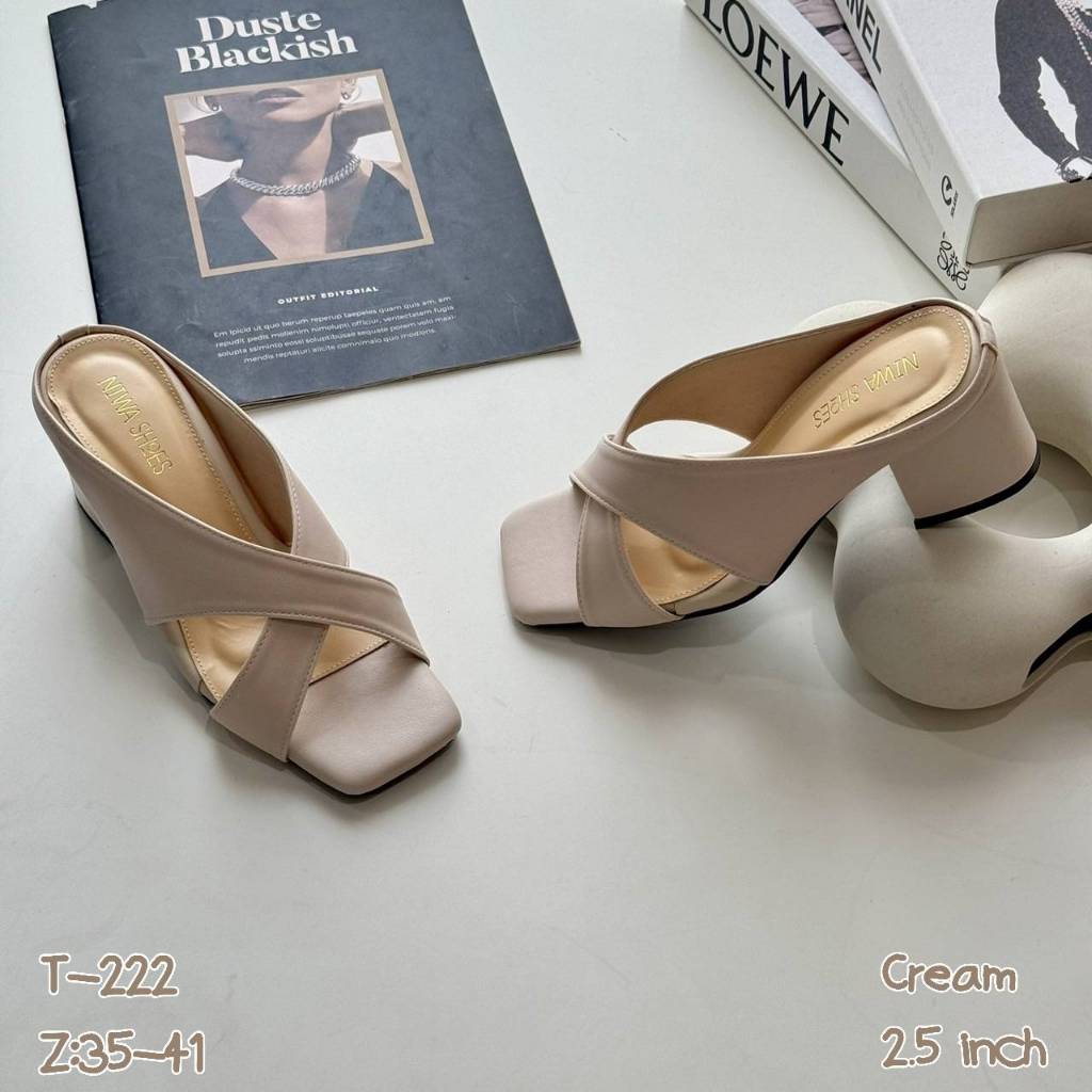 รองเท้าส้นสูง รองเท้ามีส้น รองเท้าส้น2.5นิ้ว รหัสสินค้า T-222 Niwa shoes