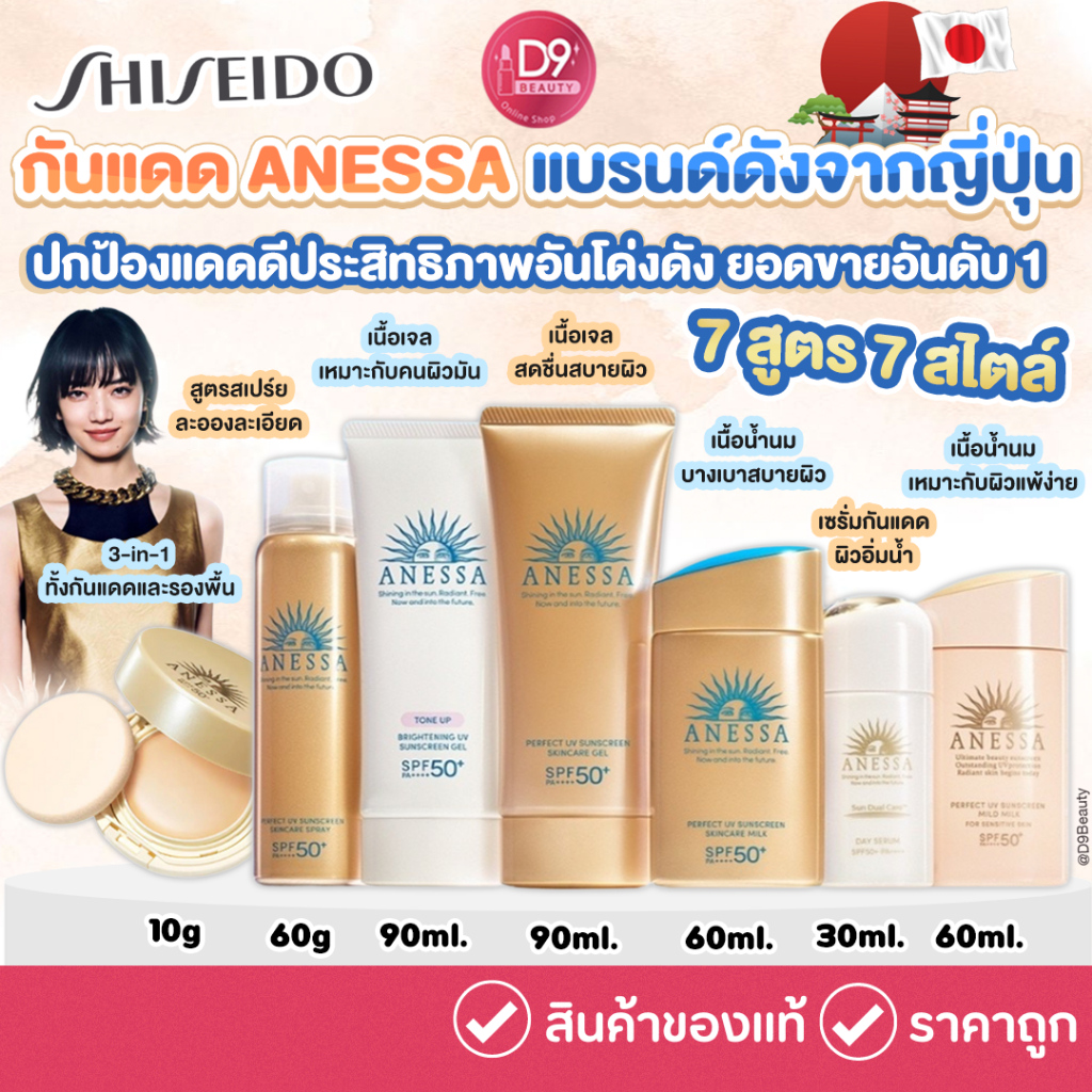 ครีมกันแดด SHISEIDO Anessa Perfect UV Sunscreen Skin Care Milk N SPF 50+ PA++++