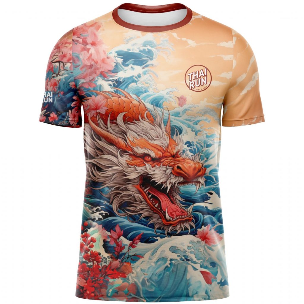 เสื้อวิ่งมังกร เสื้อ Thairun Dragon Peach