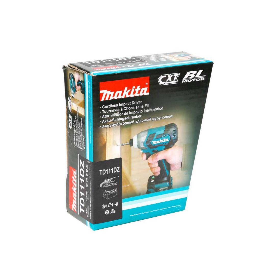MAKITA สว่านอิมแพค 12VMAX รุ่น TD111DZ ก้านหกเหลี่ยม 1/4 นิ้ว ไม่รวมแบตเตอรี่-แท่นชาร์จ มากีต้า