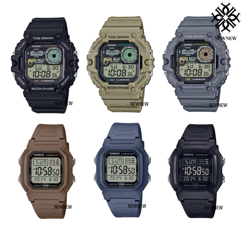 CASIO W-800H-1BV W-800H-5AV W-800H-2AV WS-1700H-1AV WS-1700H-5AV WS-1700H-8AV ของแท้ประกันศูนย์ 1ปี