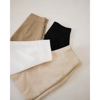 Avocado linen whipping choc shorts กางเกงขาสั้นผ้าลินิน