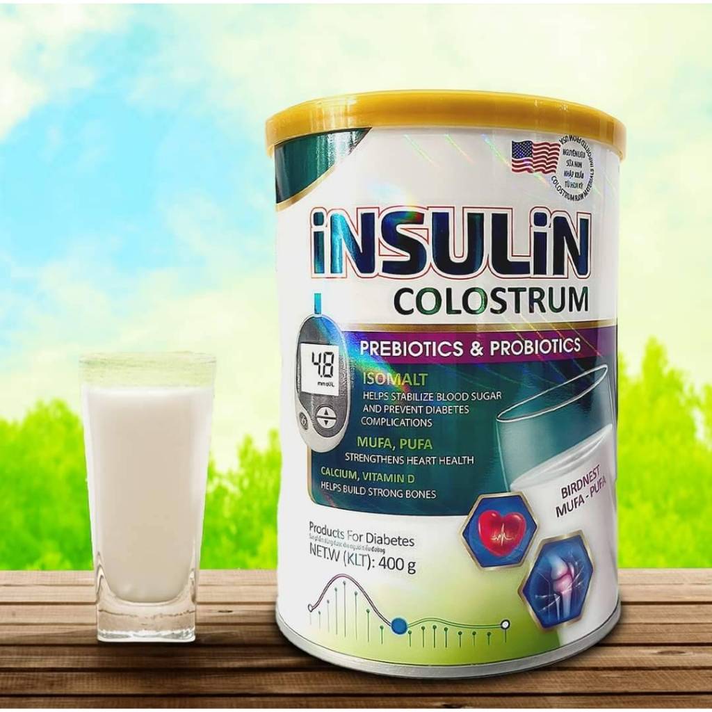 นมลดเบาหวาน INSULIN COLOSTRUM 800g น้ำตาล200 ลดน้ำตาล คุมเบาหวาน