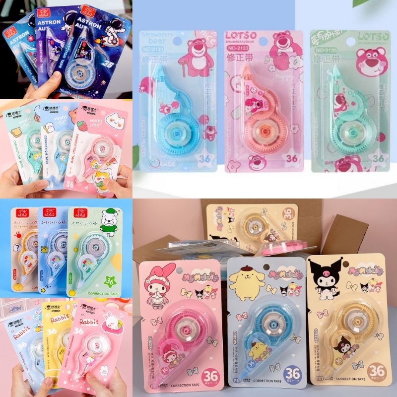 [พร้อมส่ง ราคา 12 ชิ้น] เทปลบคำผิด เทปลบปากกา ลิขวิด เทปลบคำผิดยกโหล No. 36 และ 8