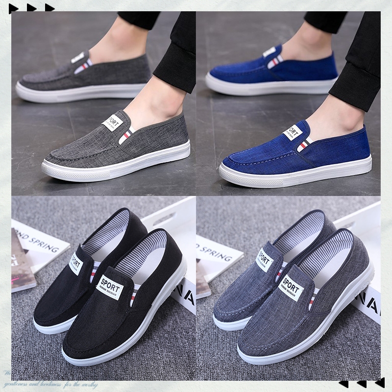 Swayy ขายดี รองเท้าผ้าใบแฟชั่นทรงสลิปออน สีพื้นมี 3 สี เรียบๆแต่งตัวง่ายใส่ได้ทุกโอกาสใส่ได้ทั้งผญและผช สวมใส่สบายแนะนำ