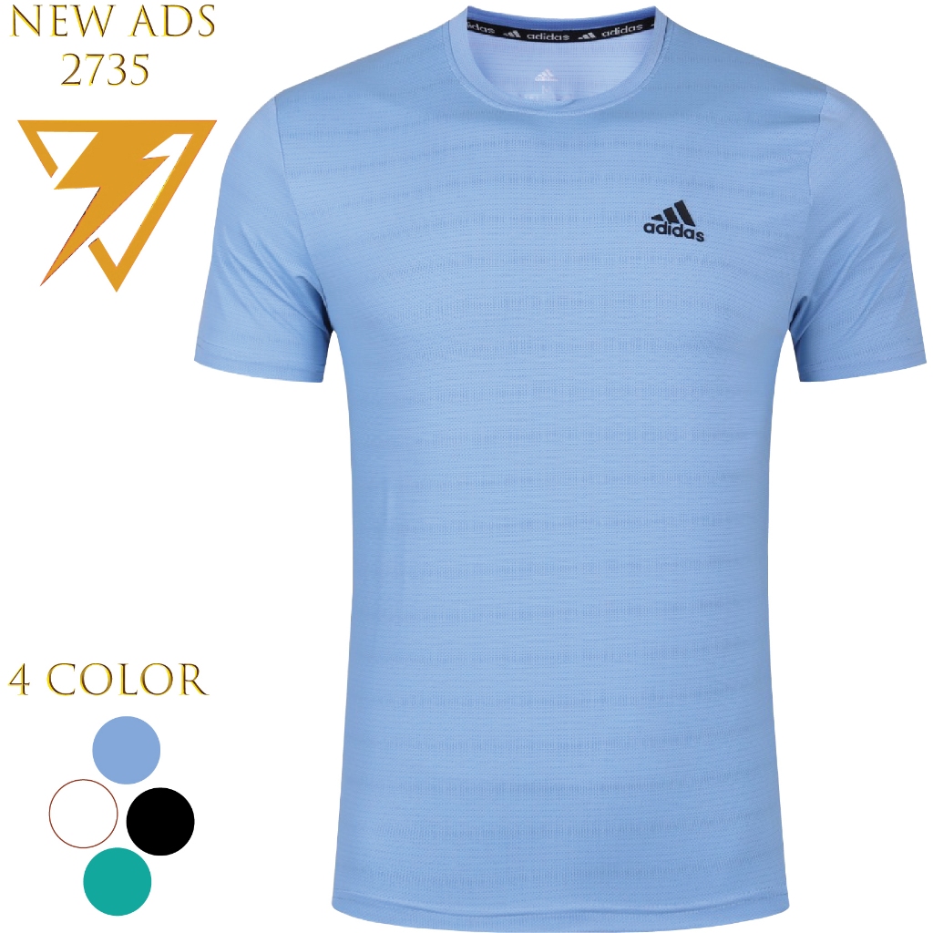 NEW ADS เสื้อกีฬาออกกำลังกายปขนสั้น ผ้าลื่นใส่สบายไม่ร้อน รุ่น 2735