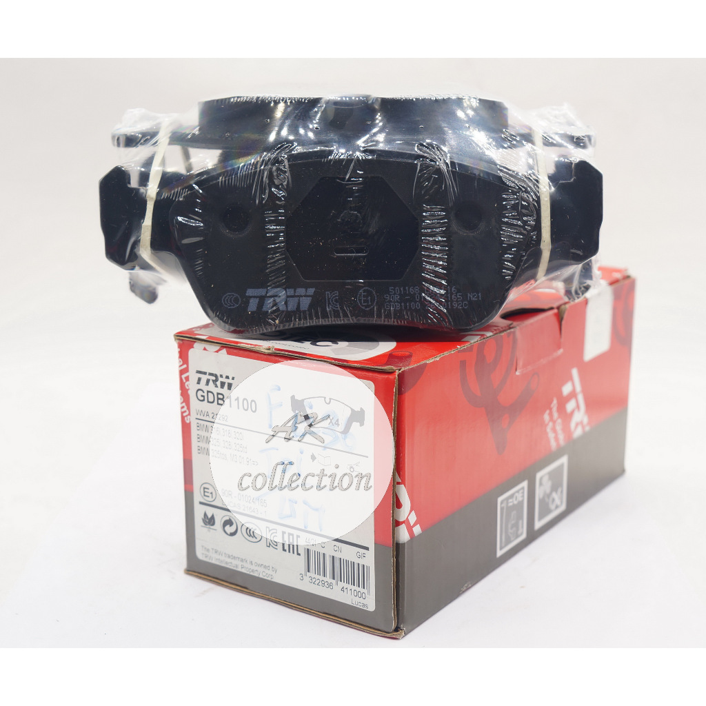 BMW ผ้าเบรค Brake pad ผ้าเบรคหน้า ผ้าเบรคหลัง บีเอ็มดับบลิว รุ่น e36 318i 325i ยี่ห้อ TRW