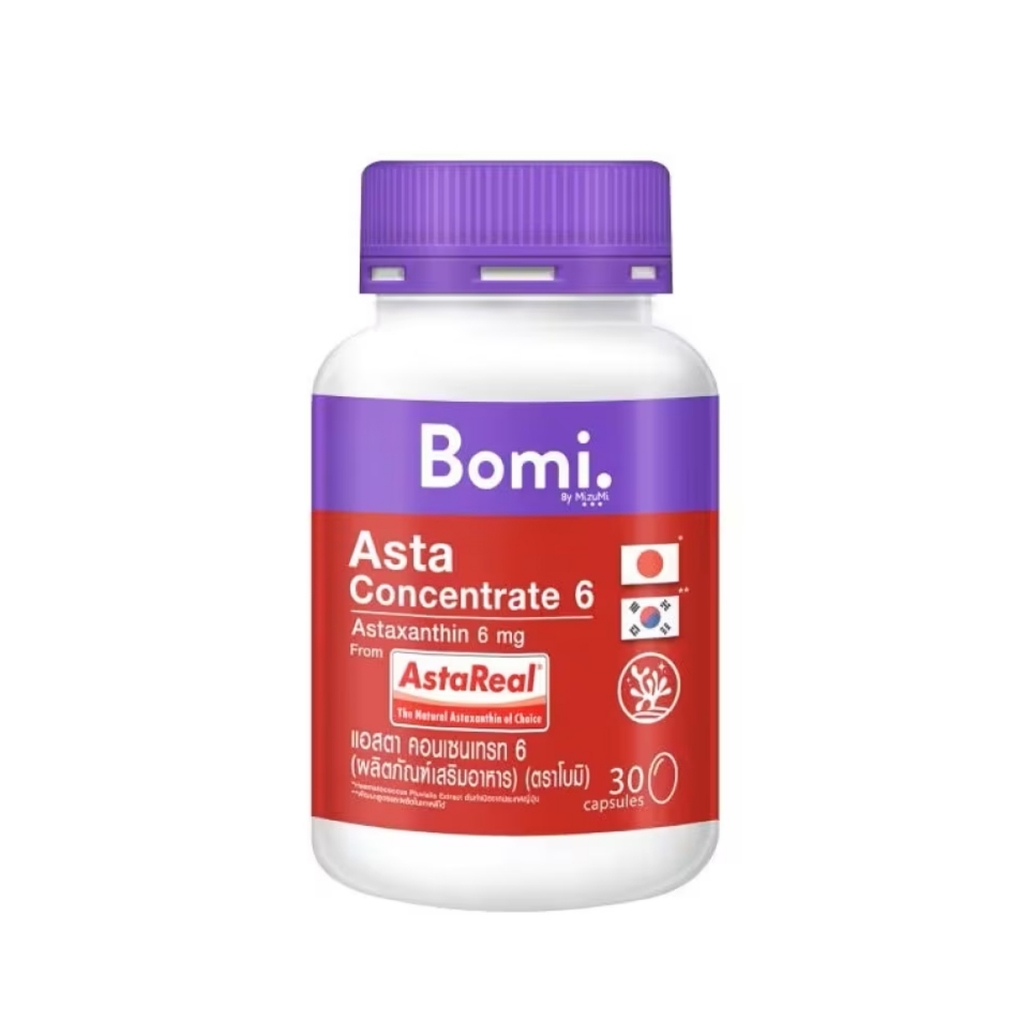 Bomi Asta Concentrate 6 ปรับผิวกระชับ เนียนนุ่ม ชุ่มชื้น ( 1 ขวด 30 เม็ด)