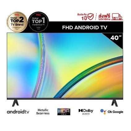 TV TCL 40 นิ้ว FHD 1080P Android 11.0 Smart TV รุ่น 40L5GA ประกันศูนย์1ปี