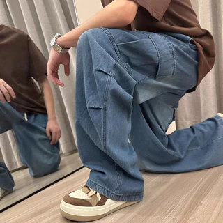 กางเกงคาร์โก้ ทรงกระบอก สุดเท่สไตล์วินเทจ หญิงใส่ได้ผู้ชายใส่ดี รุ่นใหม่พร้อมส่งค่ะ
