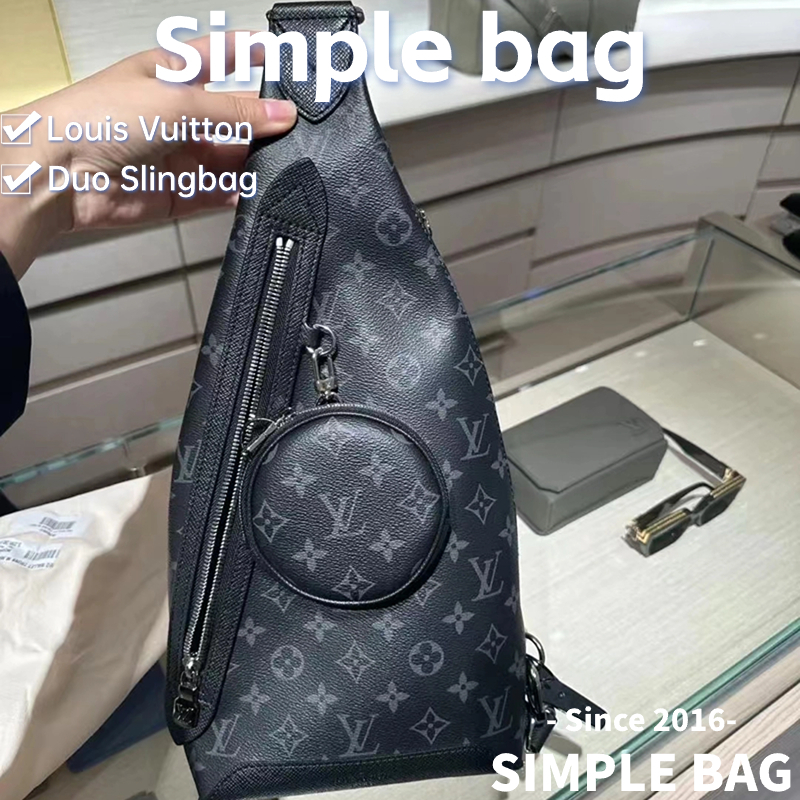 🍑หลุยส์วิตตอง Louis Vuitton Duo Slingbag Messenger Shoulder bag LV กระเป๋า