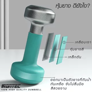 ดัมเบล หุ้มยางไวนิล - แบรนด์ IRONTEC