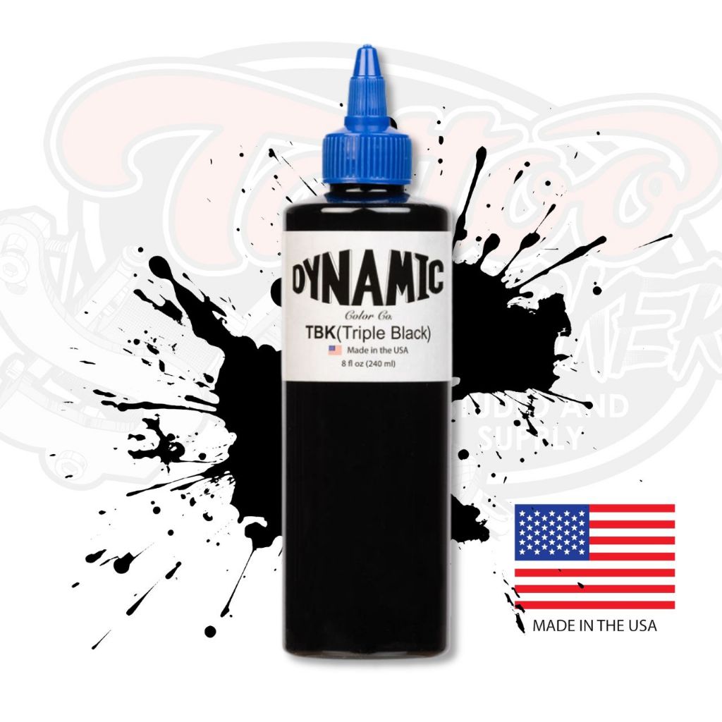 (พร้อมส่ง ถูกสุด) สีสัก DYNAMIC -TBK สูตรดำ 3เท่า