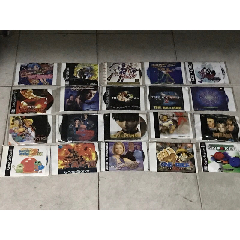 PS1,เกมส์ (3) แผ่นปั๊มรุ่นเก่า หายาก มือ 1 ใส