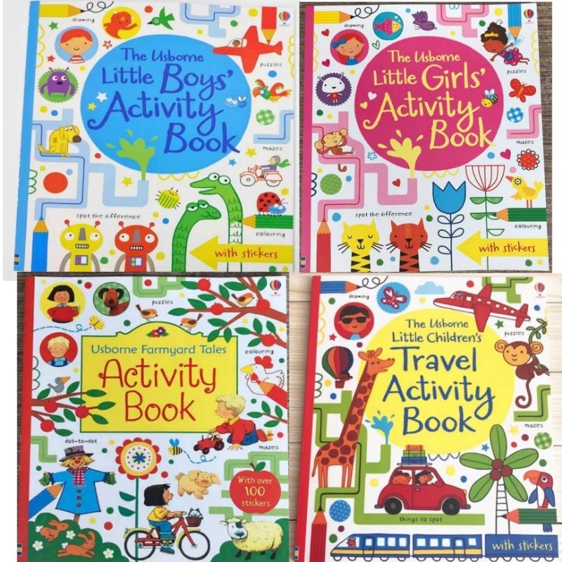 🌟New🌟 หนังสือกิจกรรมสำหรับเด็ก Activity book ลากเส้นโยงเส้น จับคู่คำศัพท์ จับคู่ภาพ ระบายสีภาพ