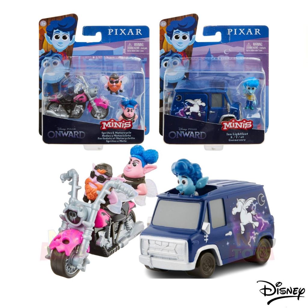 (ล้างสต๊อก) Disney Pixar Onward Minis โมเดลรถ+ฟิกเกอร์ ลิขสิทธิ์แท้100% ดิสนีย์ พิกซาร์ ออนเวิร์ด มินิ