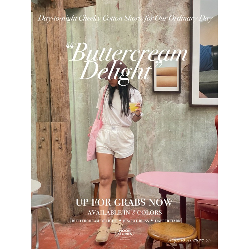 กางเกงขาสั้น Day-to-nighy สีพื้น ผ้า premium cotton 100%