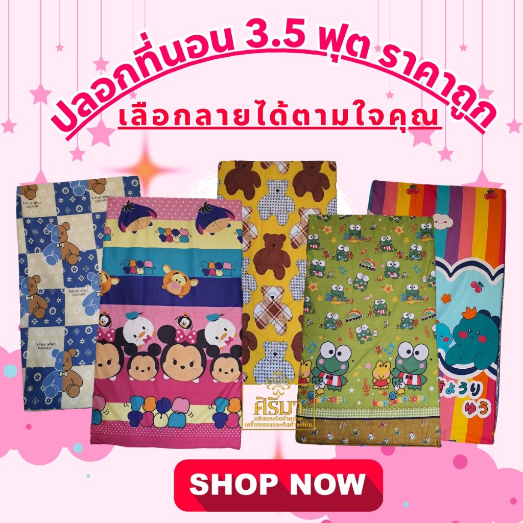 ปลอกสวมที่นอนปิคนิค ขนาด 3.5ฟุต ราคาถูก เลือกลายได้ตามใจคุณ ผ้านุ่มลื่น ไม่ตกสีไม่ติดขน