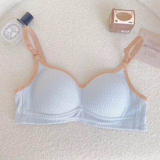 [ส่งจากไทย] 𝑩𝒓𝒂𝑩𝒓𝒂𝑩𝒓𝒂 #bra-243 เสื้อในดันทรง ผ้าฝ้าย สีพาสเทล ขอบตัด ไร้โครง