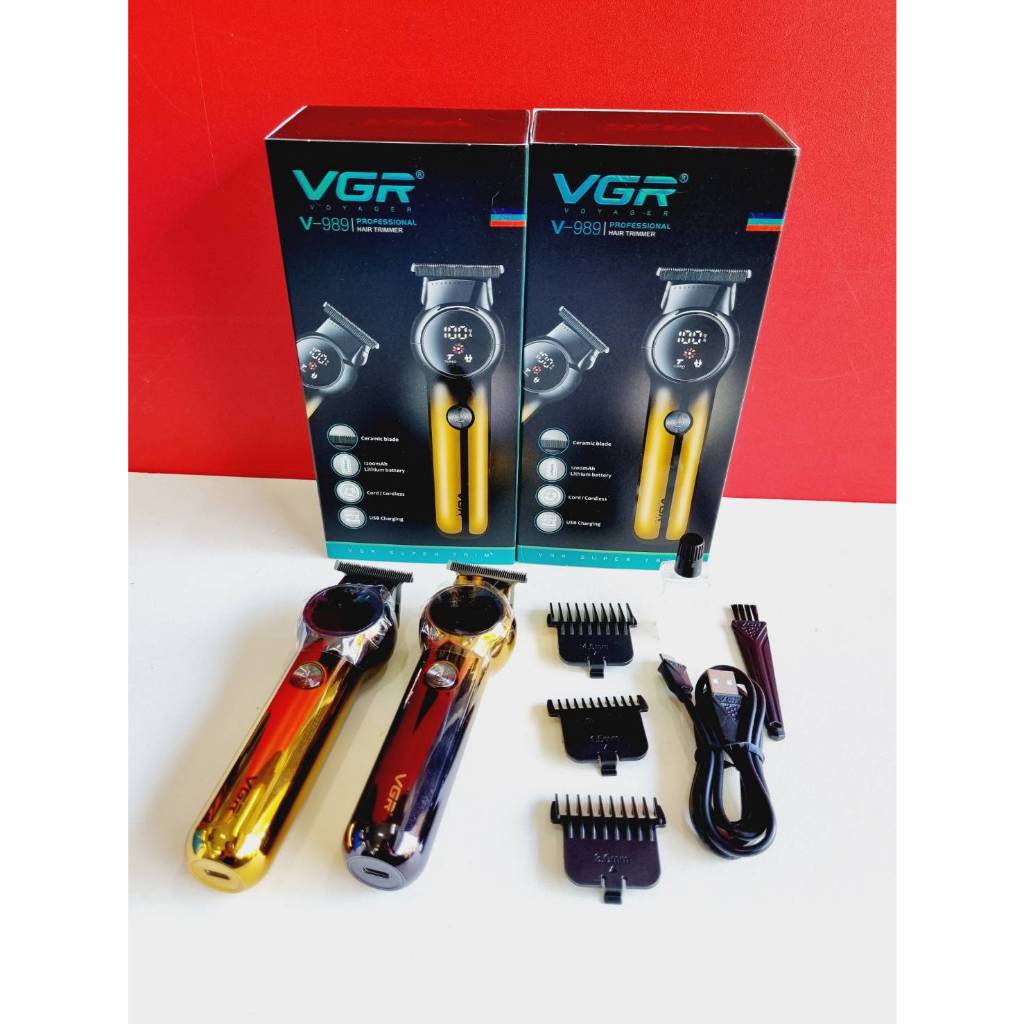 ปัตตาเลี่ยน กันขอบ VGR-989 ตัวเครื่องน้ำหนักเบา กระทัดรัด มีไฟแสดงสถานะแบตเตอรี่ พร้อมใช้งาน คละสี