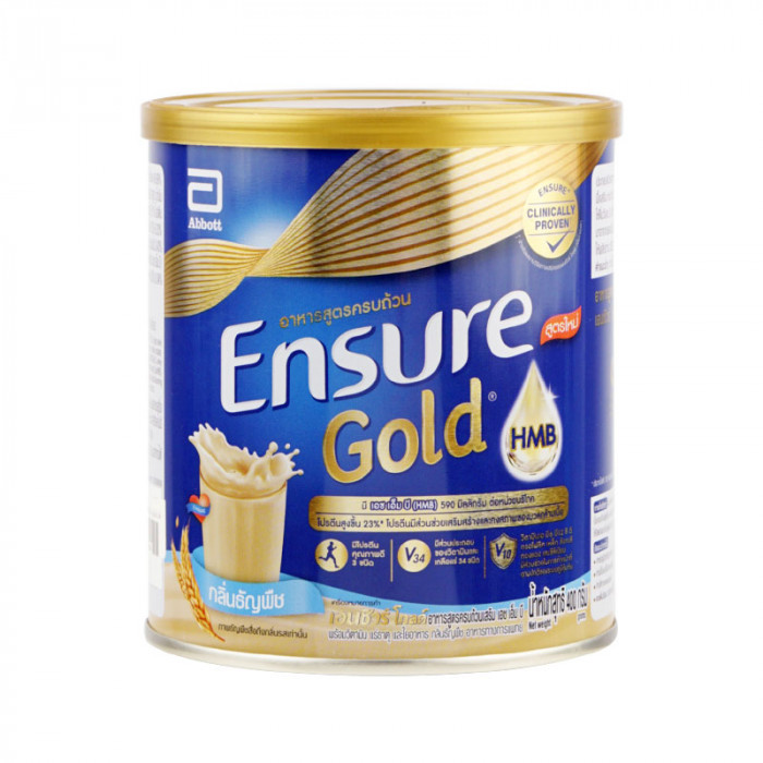 Ensure Gold 400g. HMB กลิ่นธัญพืช เอนชัวร์ โกลด์ อาหารเสริมสูตรครบถ้วน