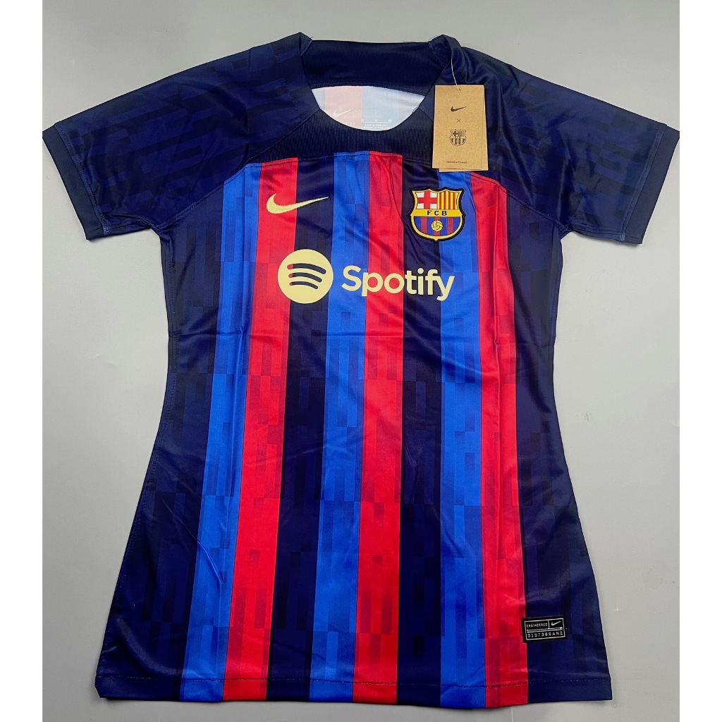 SALE !!! เสื้อบอล ผู้หญิง บาร์เซโลน่า เหย้า สีแดง 2022-23 Women Barcelona Home Cecat