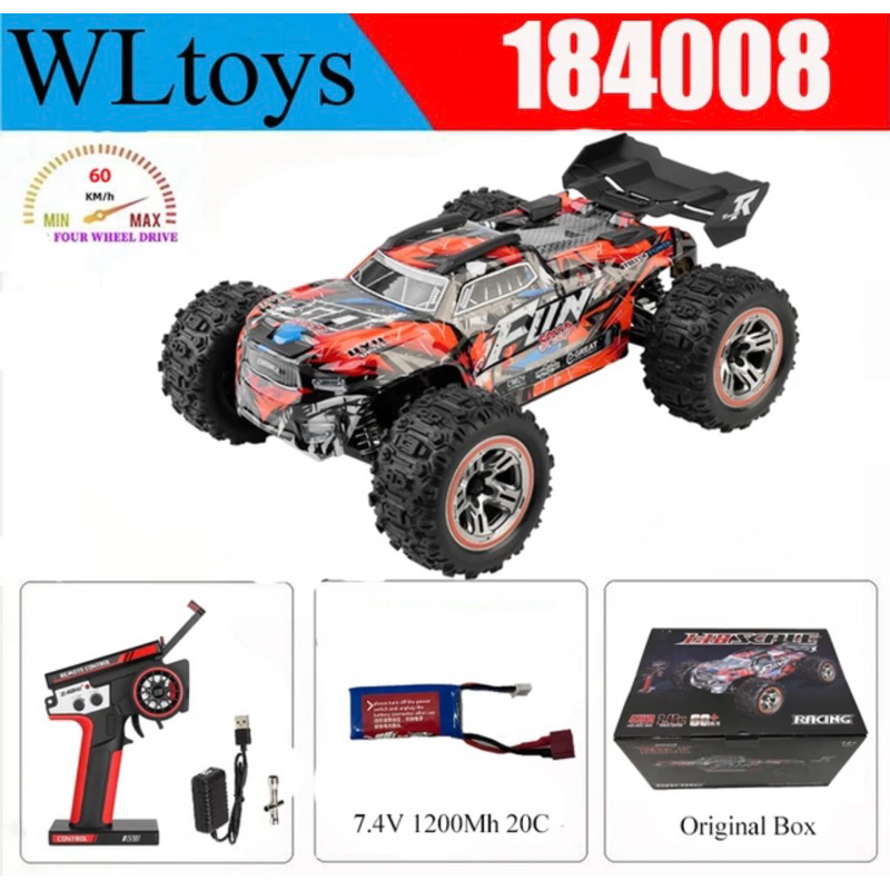 wltoys184008 สเกล1/18มอเตอร์บัสเลส
