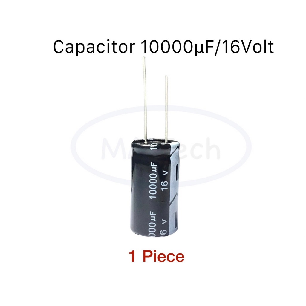 10000uf 16V Capacitor 10000uF 16V คาปาซิเตอร์ 10000uF16V ขนาด 16.0x30.0mm จำนวน 1 ชิ้น