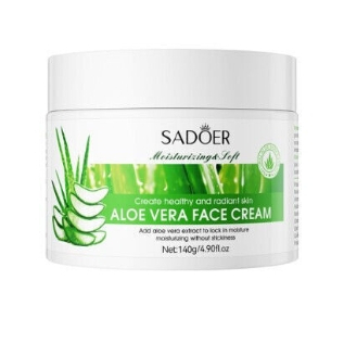 ( มีส่งด่วน ) SADOER Aloe Vera Moisturizing Face Cream ครีมบำรุงผิวหน้า 140 กรัม กระปุกขาวเขียว